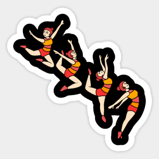 Beautiful gymnastics girl Sticker